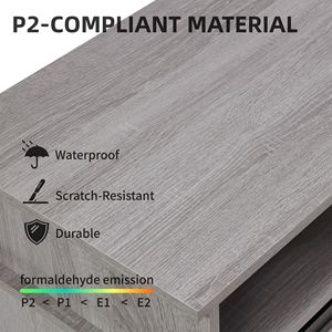 Mobile TV in Stile Rustico con Porta Scorrevole e Armadietti per TV fino a 65 Pollici - Product Image 4