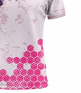 Polo à manches courtes pour homme Corex, imprimé géométrique nid d'abeille, polyester à séchage rapide, vêtements de sport décontractés - Product Image 5