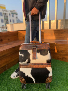 Equipaje de viaje de tendencia de alta calidad 100% carrito de cuero genuino equipaje de viaje maletas bolsas de viaje para hombres y mujeres - Product Image 2