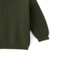CRAZIGOODS Sweater Bayi Ramah Lingkungan untuk Musim Dingin 100% Katun Rajutan Komputer Kerah Bulat Unisex untuk Bayi dan Balita Warna Solid