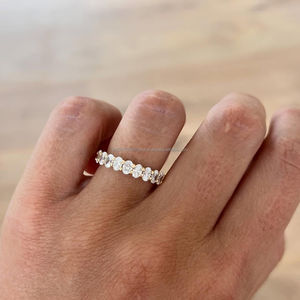 Igi/gia แล็บตัดเพชรวินเทจ14K สีเหลืองแหวนแต่งงาน/งานหมั้นใส่ได้ทั้งชายและหญิงสีขาวทองคุณภาพดีสำหรับงานปาร์ตี้ครบรอบ-คุ้มค่า - Product Image 2