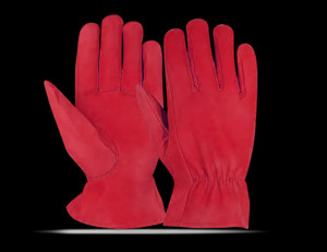 High Quality Yellow Cowhide Leather <b>Driver</b> Safety <b>Gloves</b> with Elastic Wrist for Construction and General Work <b>Gloves</b> - Product Image 5