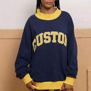 Manufacturer Custom Logo Women Color Block Reversible <b>Mock</b> <b>Neck</b> Sweatshirt Oversized Unisex Fleece Pullover <b>Mock</b> <b>neck</b> Parke - Product Image 1