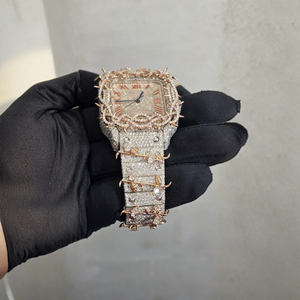 Reloj Mecánico Automático de Lujo con Moissanita VVS, Cristal de Zafiro, Correa de Acero Inoxidable, Aprobado por el Probador de Diamantes - Product Image 4