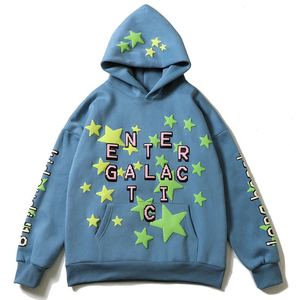 Sweat à capuche tricoté sur mesure de haute qualité, motif lettres imprimées en relief, style streetwear hiver pour homme, nouveau design tendance - Product Image 5