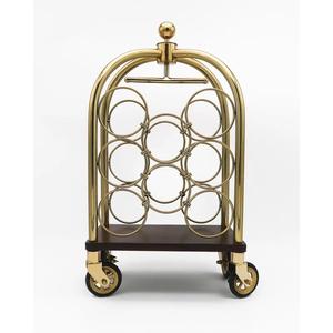 Carrito de Bar de Diseño Moderno para Decoración de Interiores, Carrito de Bebidas de Metal de Primera Calidad, Mueble de Bar de Lujo para Restaurantes, con Acabado Plateado Seguro - Product Image 1