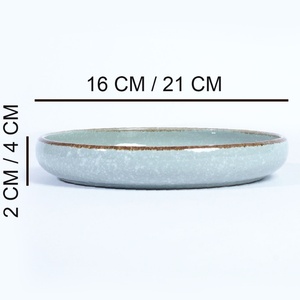 Plato de Cerámica Sólida Color Aqua Mediano, Diseño Japandi, Libre de BPA, Apto para Lavavajillas, para Sushi, Aperitivos, Postres, Restaurantes, Hoteles, Cafés, HORECA - Product Image 4
