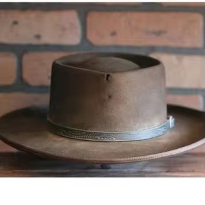 Wholesale Striped Stetson Cowboy <b>Hat</b> for Men Fashion 100% Wool <b>Western</b> Felt Adult <b>Hat</b> - Product Image 2