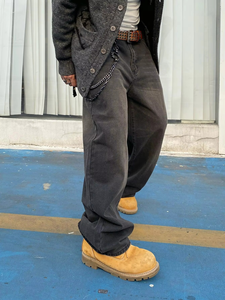 Vaqueros anchos de mezclilla para hombre, estilo hip hop, holgados, oversize, Y2K, para hombre - Product Image 4