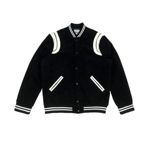 Chaqueta Varsity de Lona Acolchada Unisex con Logotipo Personalizado en Relieve, Estilo Urbano, Corte Ajustado, Manga Larga, Forro de Algodón para Invierno - Product Image 1