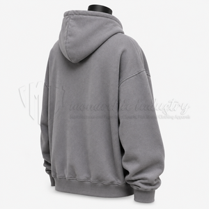 Sudadera con Capucha Extra Grande Personalizada, Sudadera de Algodón Grueso, Estilo Urbano, Hombros Caídos, Estampado Personalizado - Product Image 4