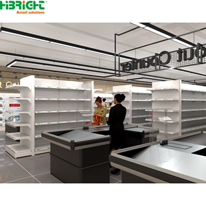 Estanterías de Acero Blancas para Supermercados, Góndolas de Exhibición para Tiendas de Abarrotes, Almacenamiento para Pasillos - Product Image 5