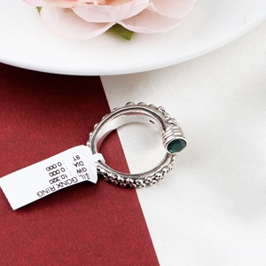 925 Sterling Silver Natural Green Onyx <b>Ring</b> | <b>Adjustable</b> Handmade Vintage Gemstone <b>Ring</b> for Women Wholesale Jewelry - Product Image 3