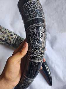 Vente chaude M.I.G. Chopes à bière vintage Viking en corne de buffle naturelle, polies, écologiques, faites à la main, pour la dégustation, qualité supérieure - Product Image 5