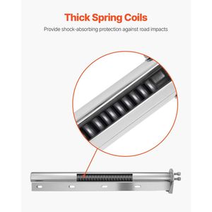 Supports métalliques robustes chromés à ressort pour pare-boue de semi-remorques, espacement des boulons 1-1/8 po, 1 paire - Product Image 4