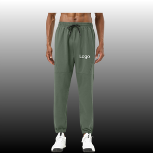 Pantalones Deportivos para Hombre, Color Verde Oliva, Cintura Elástica, Secado Rápido, Tejido de Punto, para Otoño - Product Image 3