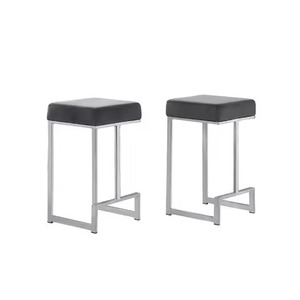 Maßgefertigter Barhocker mit gebürstetem Goldmetallrahmen und rosa Samtkissen für luxuriöse Salons und Schönheitssalons. - Product Image 4