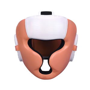 New 2026 Pink White PU Leather Boxing <b>Head</b> Guard Unisex Protective Hook Loop Closure Sports <b>Style</b> Solid Color <b>Head</b> Protection - Product Image 4