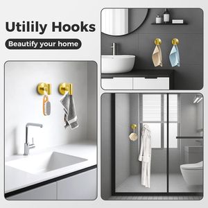 Ganci per Doccia Resistenti Senza Foratura, Rimovibili e Riutilizzabili, Ganci per Accappatoi da Interno Bagno con Ventosa per Vetro, Nessuna Foratura Richiesta - Product Image 5