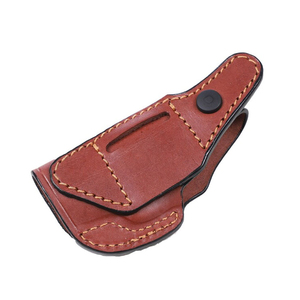 Funda para Cuchillo de Polímero con 5 Ranuras, Táctica, Universal, de Liberación Rápida, Diseño Cosido Marrón para Caza - Product Image 5