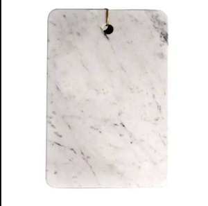 Planche à découper en marbre naturel, plateau de service de cuisine, plateau en marbre blanc fait main, écologique - Product Image 1