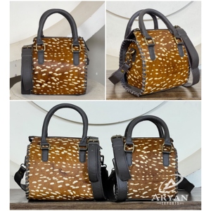 Sacs de voyage Speedy en cuir imprimé cerf, faits main, de qualité supérieure, style western, sacs à bandoulière unisexe, sacs de week-end - Product Image 1