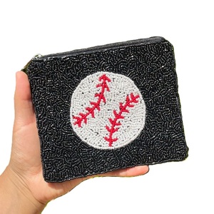 Pochette à monnaie brodée de perles colorées pour un usage quotidien, pochette à monnaie luxueuse brodée de perles avec fin broderie à la main - Product Image 2