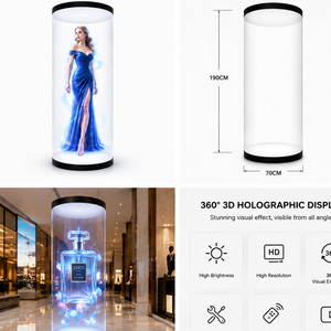จอแสดงผล LED โฮโลแกรม 3 มิติ ขนาด 65 ซม. พร้อมระบบแสดงแสงซิงค์ สำหรับการโฆษณาในร้านค้า - Product Image 5