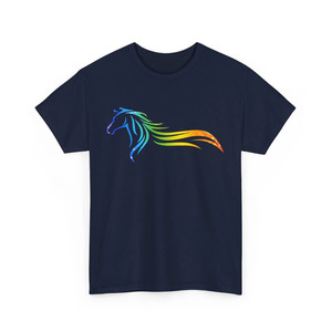เสื้อยืดผ้าฝ้ายแขนสั้นสำหรับผู้ชายสำหรับขี่ม้า - Product Image 2