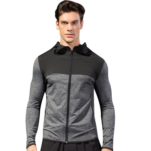 Sweat-shirt à capuche zippé coupe-vent personnalisé pour homme, coupe classique, respirant, pour la gym, en coton tricoté uni 100% - Product Image 1