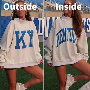 เสื้อสเวตเชิ้ตคอเต่าแบบกลับด้านได้สำหรับผู้หญิง สกรีนชื่อทีม มหาวิทยาลัย ชมรมนักศึกษา  แบบสั่งทำพิเศษ สำหรับใส่ในวันแข่งขัน 100% - Product Image 6
