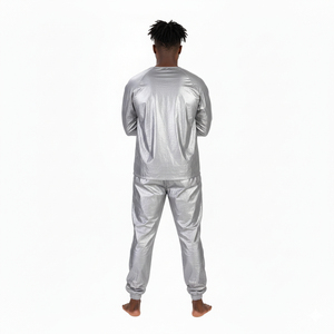 Combinaison de sudation pour la perte de poids, idéale pour l'exercice athlétique et la course à pied, avec logo personnalisé, combinaison thermique de sauna - Product Image 4