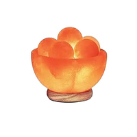 Lampe de table décorative en cristal de l'Himalaya avec éclat chaleureux, bol lumineux en sel de l'Himalaya pour la maison, la chambre, le salon, le bureau