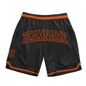 <b>Men</b> <b>Black</b> Orange Sublimated Mesh Basketball <b>Shorts</b> Digital Print Polyester Performance Sportswear Team Game Training Apparel - Product Image 1