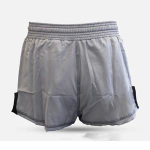Shorts mi-longs en toile écologiques personnalisés pour hommes, motif uni, logo imprimé, pour la gym, la course, la natation, la plage, service OEM - Product Image 3