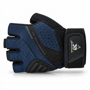 Durable gel gloves featuring <b>cushioned</b> <b>padding</b> breathable fabric comfortable finger movement and secure wrist fitting - Product Image 3