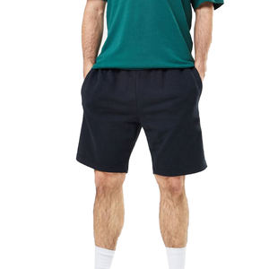 Pantalones Cortos de Felpa con Cordón Ajustable y Logotipo Personalizado para Hombre, 100% Algodón Transpirable, Cintura Media, Estilo Urbano Vintage Ecológico - Product Image 1