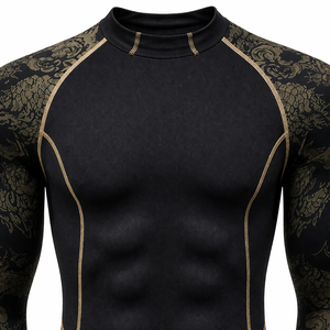 Wholesale Anti-UV Protection Rash Guard <b>Shirt</b> UPF 50+ Breathable Full Sleeve <b>Compression</b> Unisex Spandex Polyester Sportswear - Product Image 2