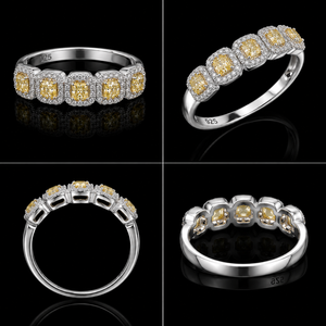 Anillo de Eternidad con Diamantes Cultivados en Laboratorio, Corte Brillante, para Mujer, Plata 925, Certificado IGI, Lujoso, Aniversario Cristiano, 1.50ctw, VVS-VS - Product Image 5