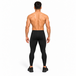 Collants de compression pour hommes, polyester et élasthanne, 240 GSM, soutien musculaire, leggings de sport, fabricant OEM - Product Image 3