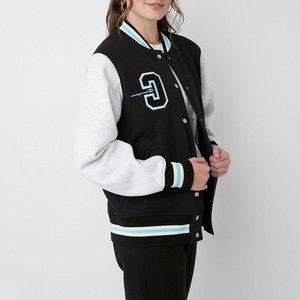 Wholesale OEM Custom Raw <b>Winter</b> 100% Wool Women's Varsity <b>Jacket</b> Plus Size Eco-Friendly Breathable Basketball - Product Image 3