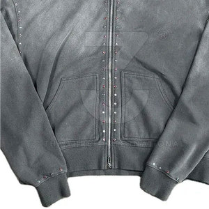 Sudadera con Capucha de Forro Polar Suave Premium para Mujer, Casual, con Pedrería, Ajuste Relajado, Manga Larga, Transpirable, de Moda para Invierno - Product Image 3