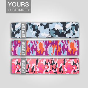 2026 Custom Logo Gym Workout Fitness <b>Bands</b> Leg Hip Booty Loop Resistance <b>Band</b> Set with <b>Exercise</b> Features White Red Pink Colors - Product Image 2