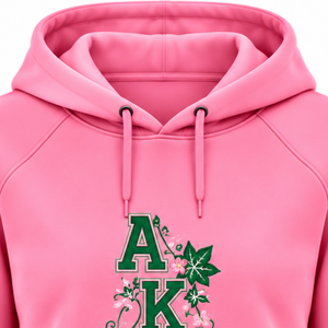   Sudadera con Capucha Gráfica Pink Ladies, Manga Larga, Estampado de Letras, Informal, Cómoda, Ropa de Moda para Hermandades - Product Image 4