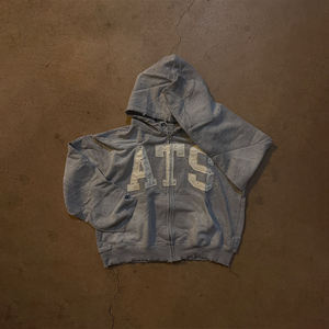 Conjunto Deportivo de Hip Hop con Pedrería, Sudadera con Capucha y Pantalones Acampanados, Estilo Urbano Desgastado - Product Image 2