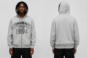 Sudadera con Capucha Gris Gruesa Personalizada de Nuevo Estilo de Micah Corporation con Capucha Interior con Gráficos, Calidad Premium, Estilo Y2K de Invierno - Product Image 3