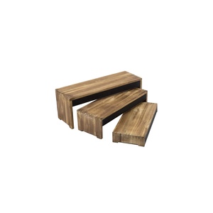 Equipo de elevación de buffet de madera para hotel, marco de madera escalonado, soporte para magdalenas, conjunto de buffet - Product Image 2