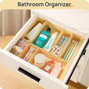 25 PCS Versatile 4-Size Plastic Drawer Organizers Set for Bathroom <b>Vanity</b> & <b>Makeup</b> Bed Storage Organize Like a Pro! - Product Image 2