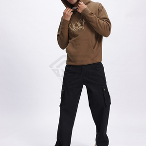 Sweat-shirt à capuche marron pour homme, personnalisé, vente en gros, fabricant, imprimé graphique, style Y2K Grunge Gothique Streetwear, tissu épais - Product Image 2
