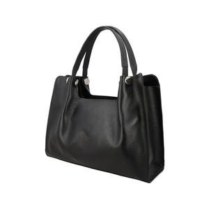 Premium Black Genuine Leather Minimalist Shoulder Tote Bag for Women Elegant Structured Handbag with <b>Top</b> Handle - Product Image 2